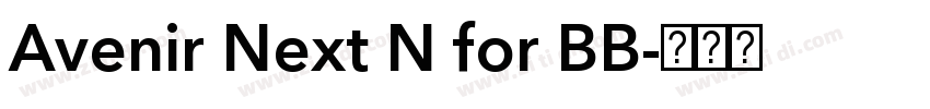 Avenir Next N for BB字体转换